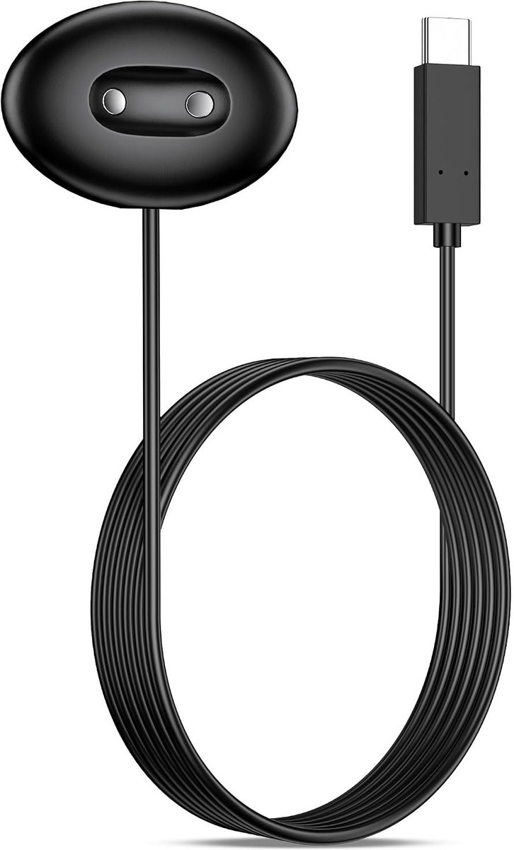 USB-C Oplaadkabel voor Smartwatch, Snelle Oplader met Magnetische Connector, 1 m Lengte, Compatibel met Google Pixel Watch 4, 41 mm en 45 mm, Duurzaam en Efficiënt