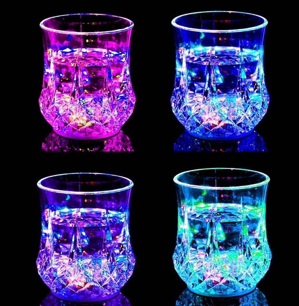 lichtgevende drinkbeker, kleurverandering, waterglas, vloeistofsensor, drinkglas met licht, cocktailglas, ananas, waterbeker, verlicht plastic, kristalglas, whisky, wijn, barglas,