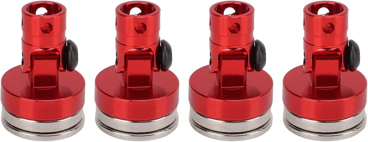 4PCS RC Magnetic Body Post - Body Shell Mount voor /8 & /10 RC -auto's, Magnetische Carrosseriepalen voor Externe Voertuigaccessoires, RC Body Mounts & Kolommen in Rood (rood)