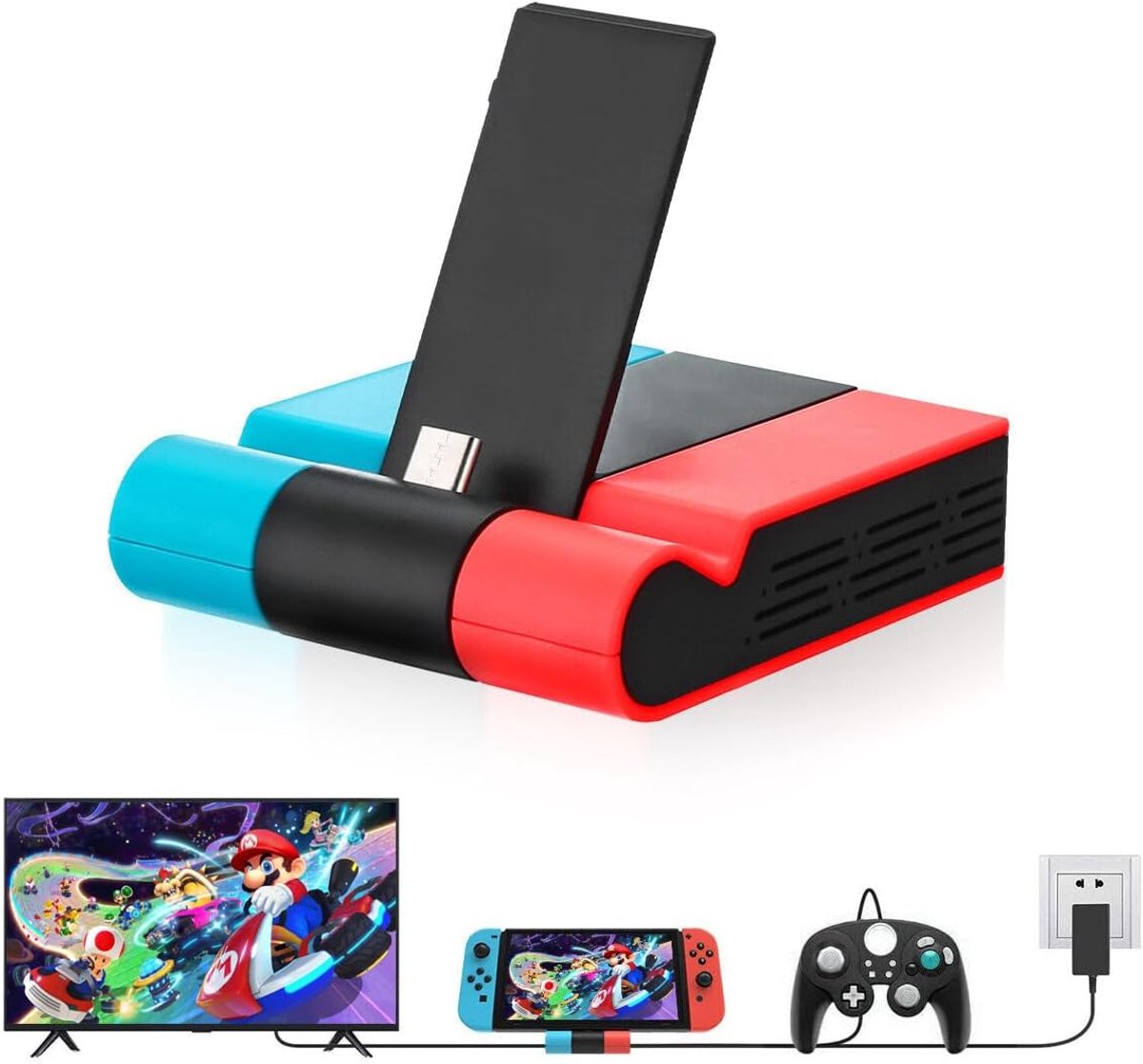 TV dock voor Nintendo Switch, Switch OLED Dock, Switch Docking Station Vervanging voor officiële Nintendo Switch Dock Set met HDMI en USB 3.0 poort