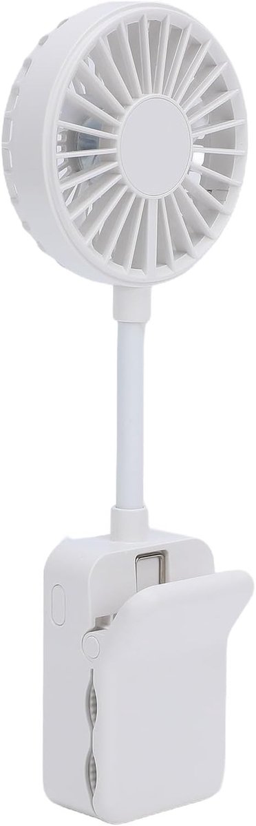 Draagbare Klemventilator - USB Ventilator Bureau - Persoonlijke Koeling - Stil Onder 30 DB - 208 mm Lengte - Wit