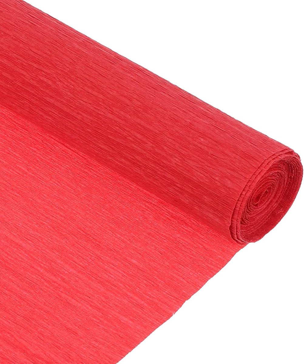 Crêpepapier rol, 2,4 m lang en 25,4 cm breed, voor huwelijksceremonies, verschillende grote festivals, decoratie, rood