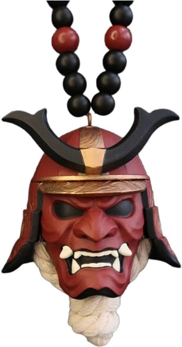 Oni Samurai Helm Auto Achteruitkijkspiegel Opknoping Ornament Auto Decoratie Hanger Voor Interieur Auto Accessoires