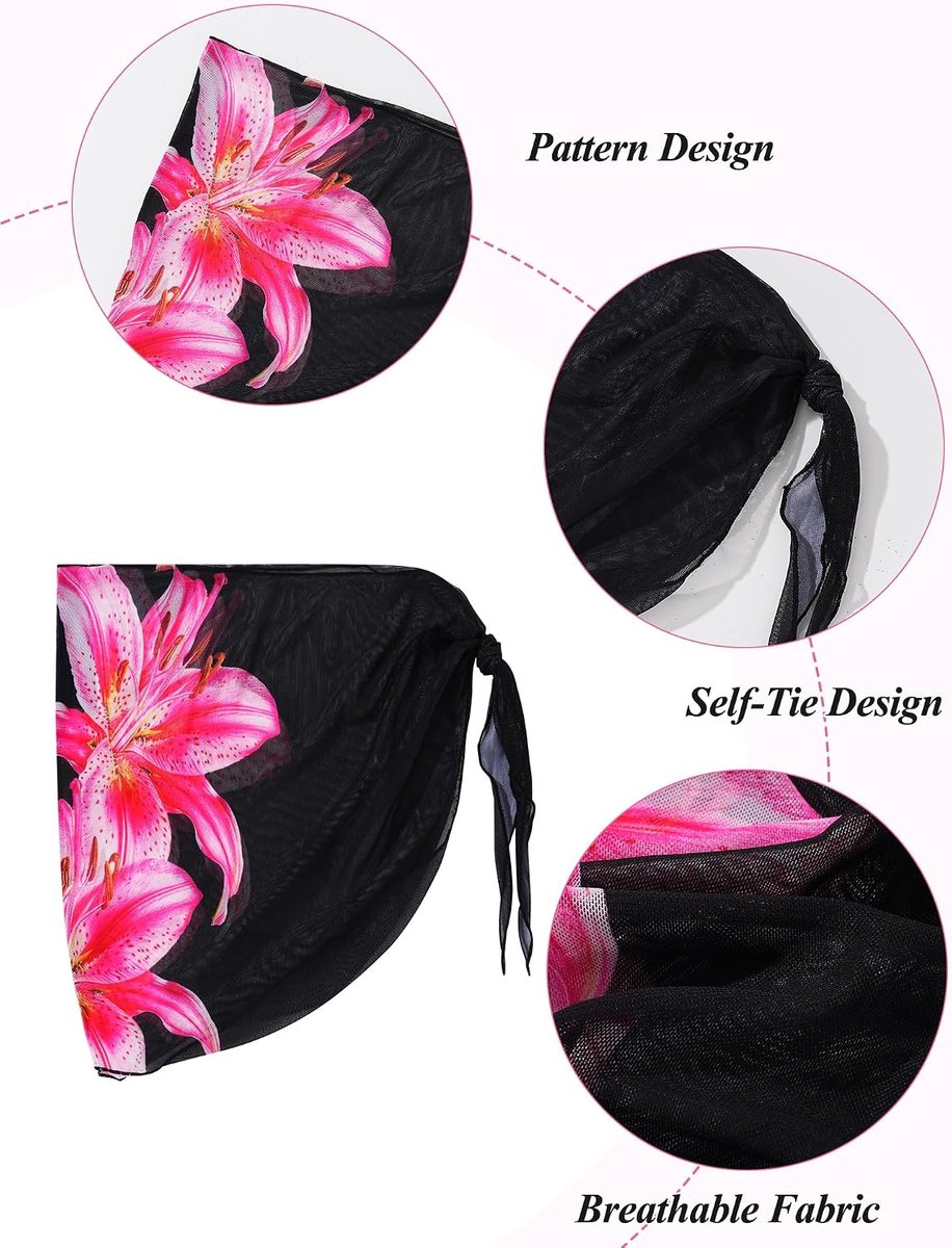 Meisjesbikini set luipaardpatroon bloemen driedelig badpak met rok badmode zwempak voor kinderen 8-12 jaar