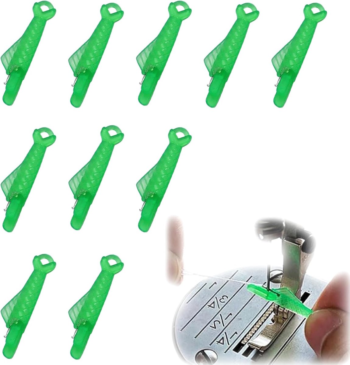 10 stuks inrijghulpen, naaldinrijger, vis-naaldinrijger voor naaimachines, inrijghulp, naaimachine, 2024, upgrade snelle naaldinrijger, inrijghulp voor naaimachines