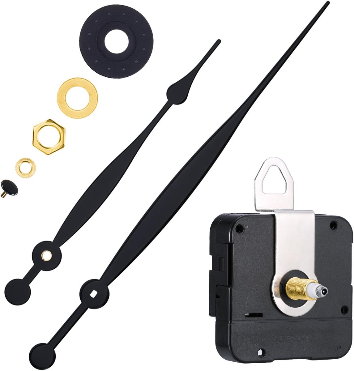 onderdelen voor kwartsuurwerk met lange handen en 208 mm/8,2 inch schophanger