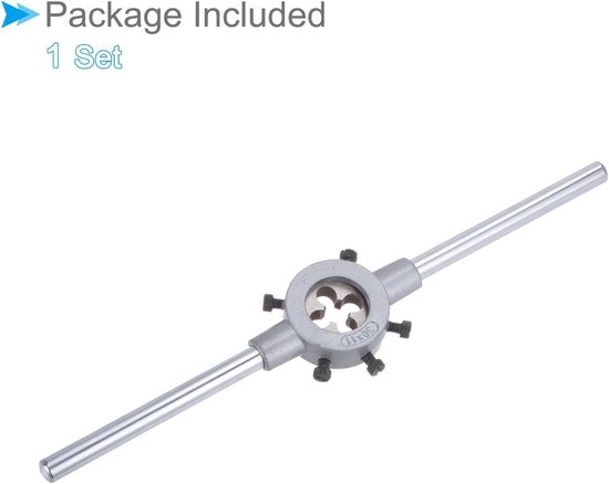 Stock Handvat Set, M10x1.5 Draad Die & Fit 30mm OD/M10-M11 Die Wrench Tool Kit - (Toepassingen: voor draadsnijden repareren), 1-Set — afbeelding 2