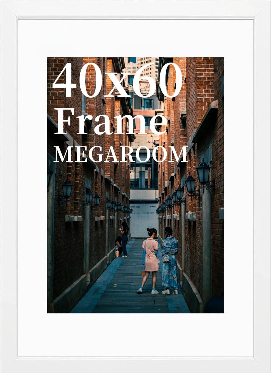 Fotolijst 40 x 60 cm - Wit - Plexiglas voorkant - Perfect voor het tonen van kunst - ShopVlot