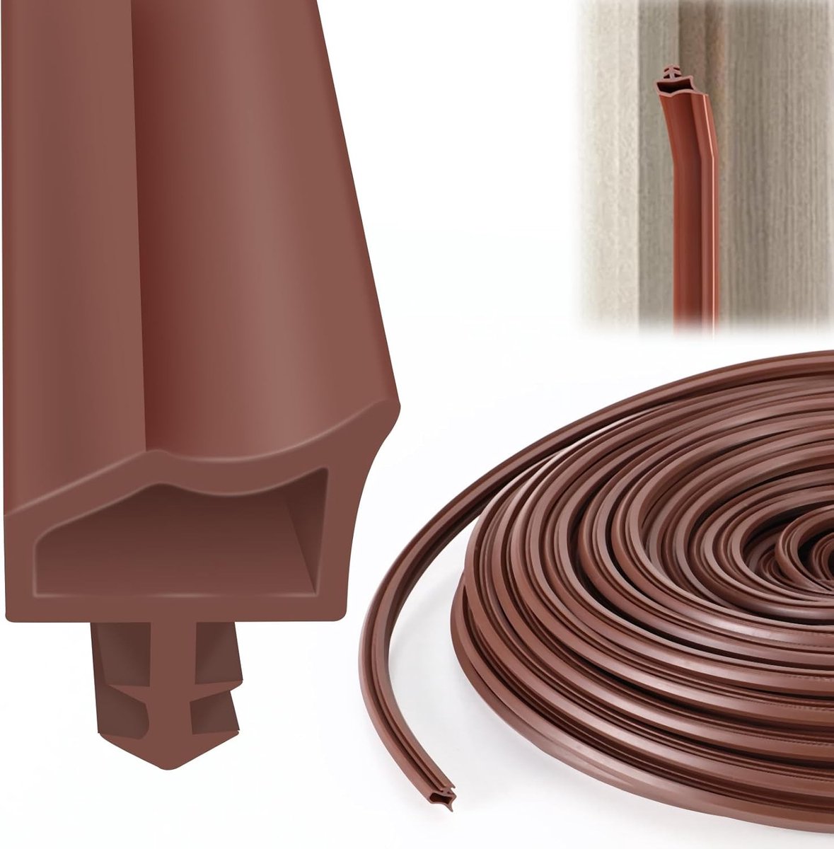 Deurafdichting van 20 meter, Tochtstopper voor Houten Kozijnen, Geluidsisolatie en Vochtbestendigheid met Premium TPE-Rubber