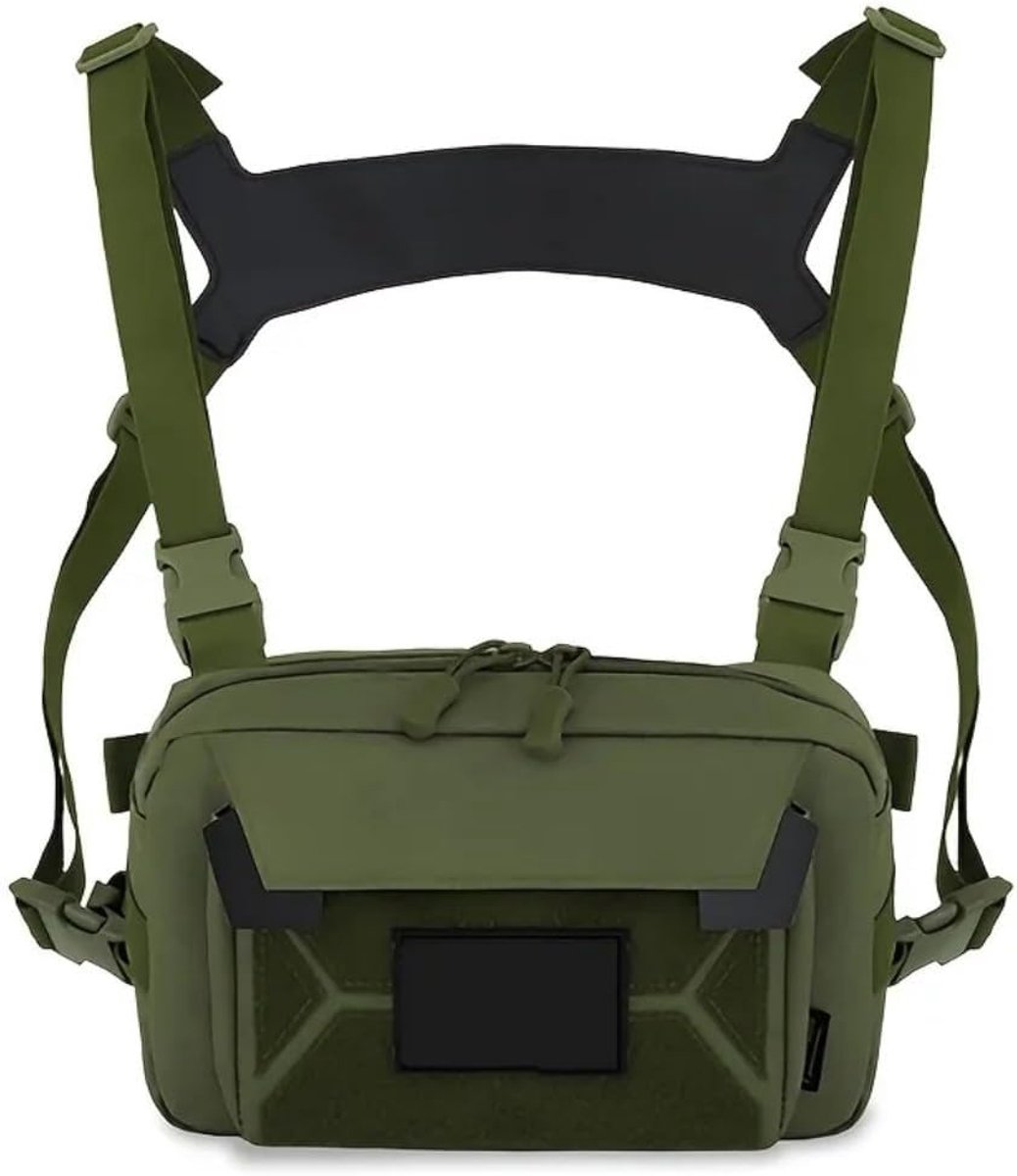 Tactische borstzak voor heren, Molle nylon, klimmen, camping, outdoor, militair, sport, reizen, vest