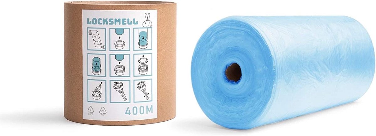 SnelShoppen - Refill Film 400m Geschikt voor Luieremmer Cartridges | 100% Gerecycled Materiaal | Bespaar Geld en Verminder Plastic Afval