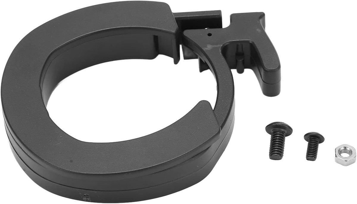 SnelShoppen - FOXCUP Scooter Beveiligingsring, Opvouwbare Ringgesp, Geschikt voor G30 Elektrische Scooter, Zwart, Duurzaam en Veilig