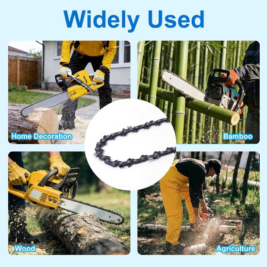 Zaagkettingen, 25 cm 3/8 Inch LP 40 Aandrijfschakels 1,1 mm, Terugslagarme Ketting, Compatibel met Makita DUC254Z, Oregon, Einhell-GE-LC 18/25 Li — afbeelding 5