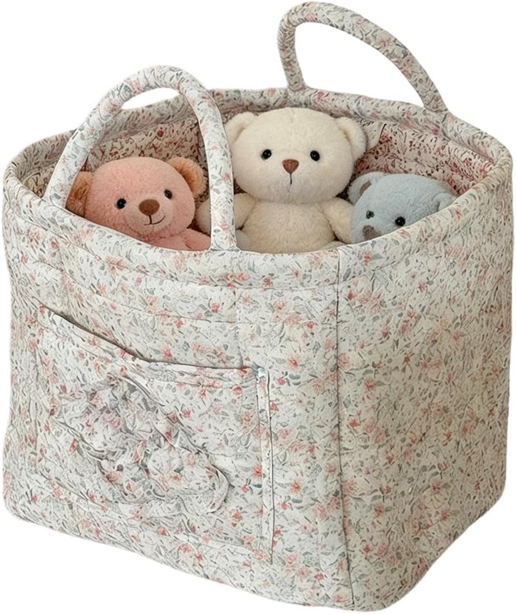 Auto Opbergmand - Boho Tote Opberg organizer | Cadeaumand met Handvatten | voor Thuis, Woonkamer, Badkamer, Keuken, Reizen, Auto, Picknick, Boeken, Make-up