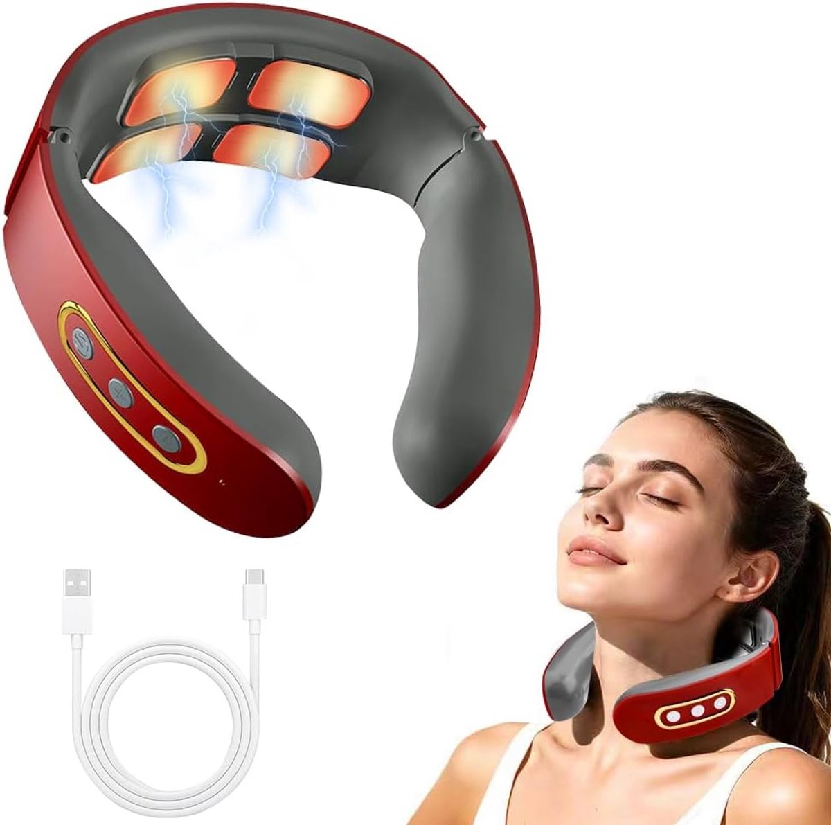 Neck Massager - ergonomisch ontwerp - diepe ontspanning - verlicht nekspanning - ShopVlot