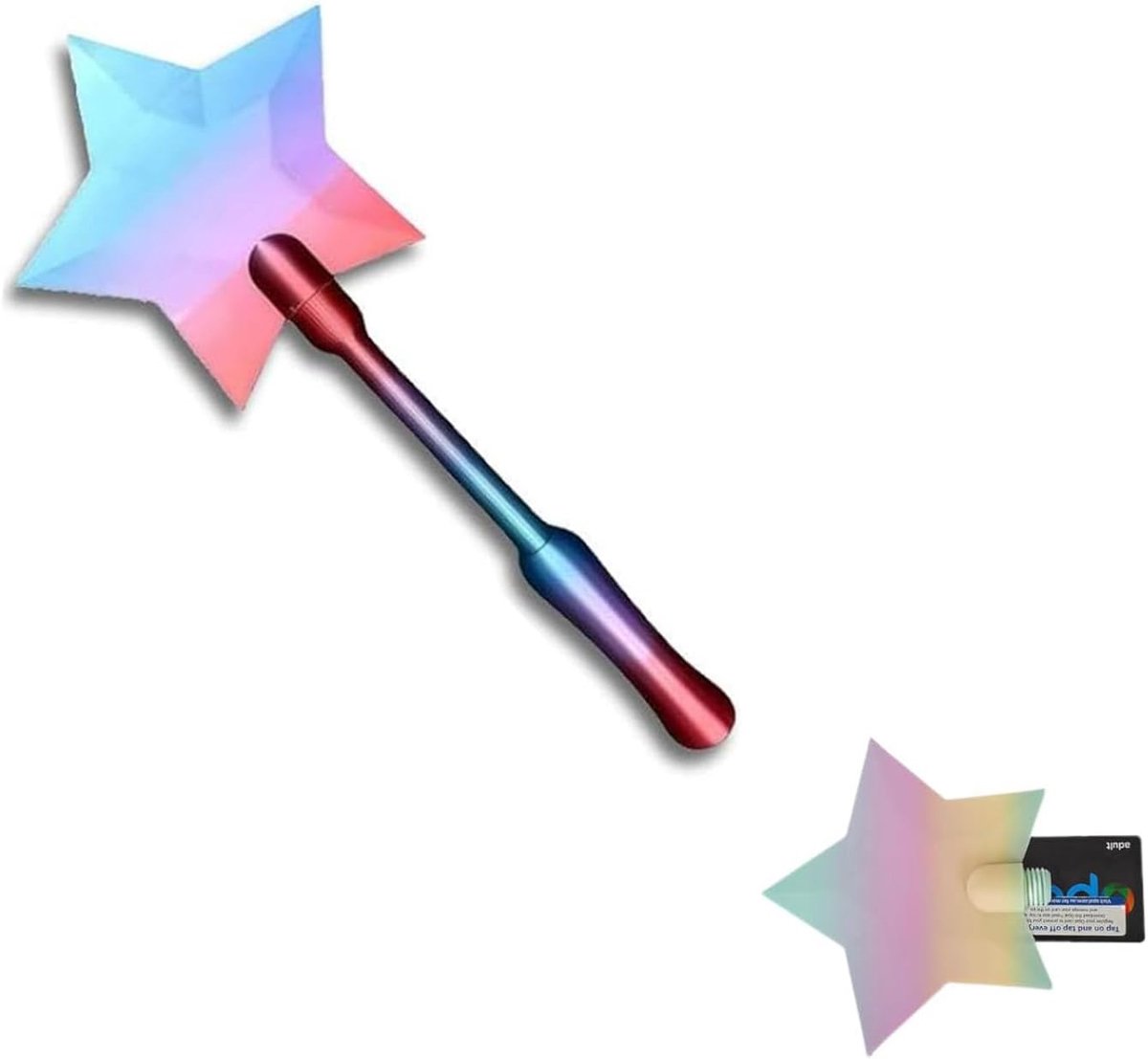 3D Geprinte Ster Toverstaf Creditcardhouder voor Contactloos Betalen, Creatieve NFC-Betaalstaaf, Leuke Kaarthouder voor Raves, Feesten & Dagelijks Gebruik (roze)