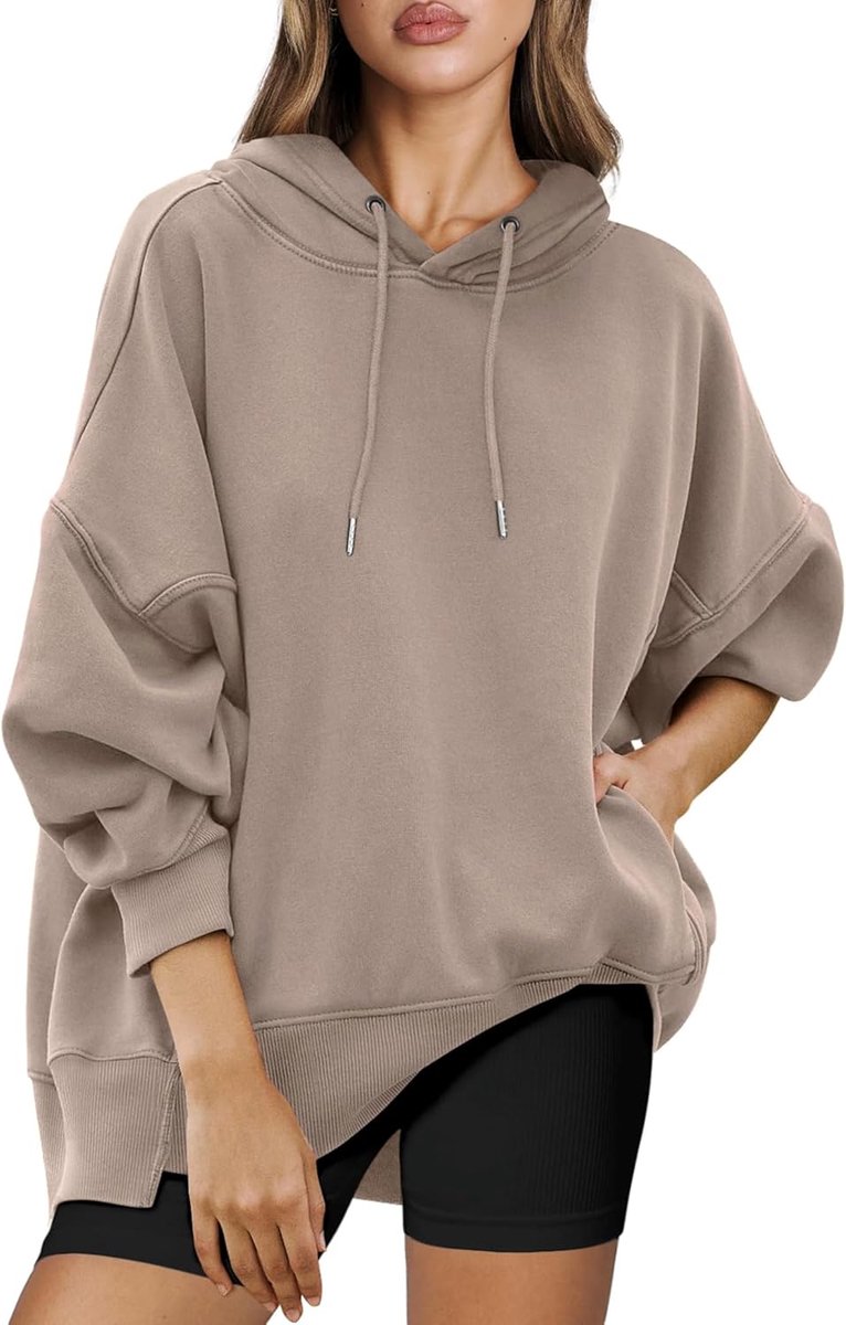 Hoodie dames oversized basic hoodie effen oversized lange mouwen sweatshirt casual moderne pullover bovenstuk herfst hoodie capuchonpullover