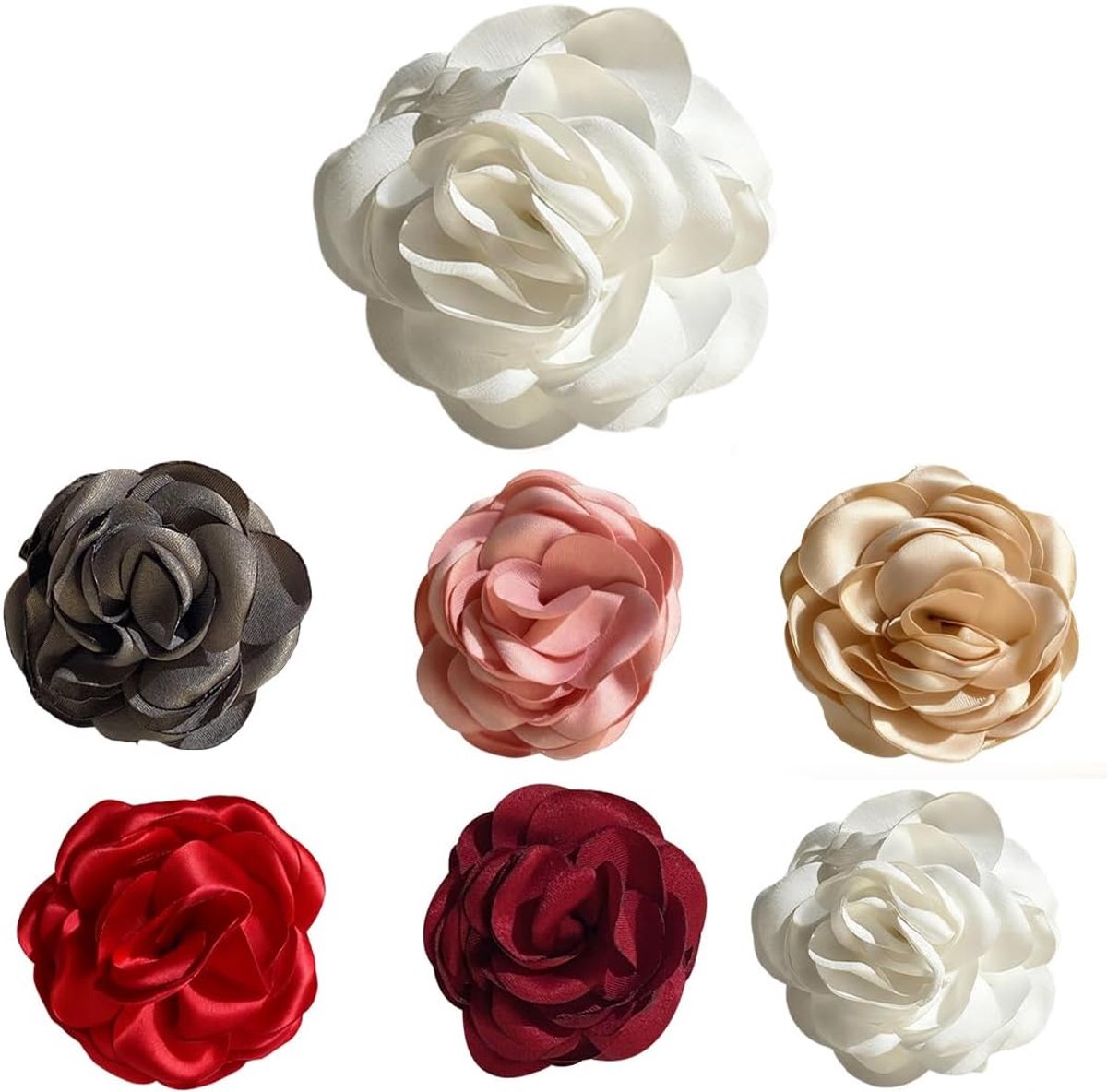 Broches Effen Kleur Grote Camellia Bloem Broches Voor