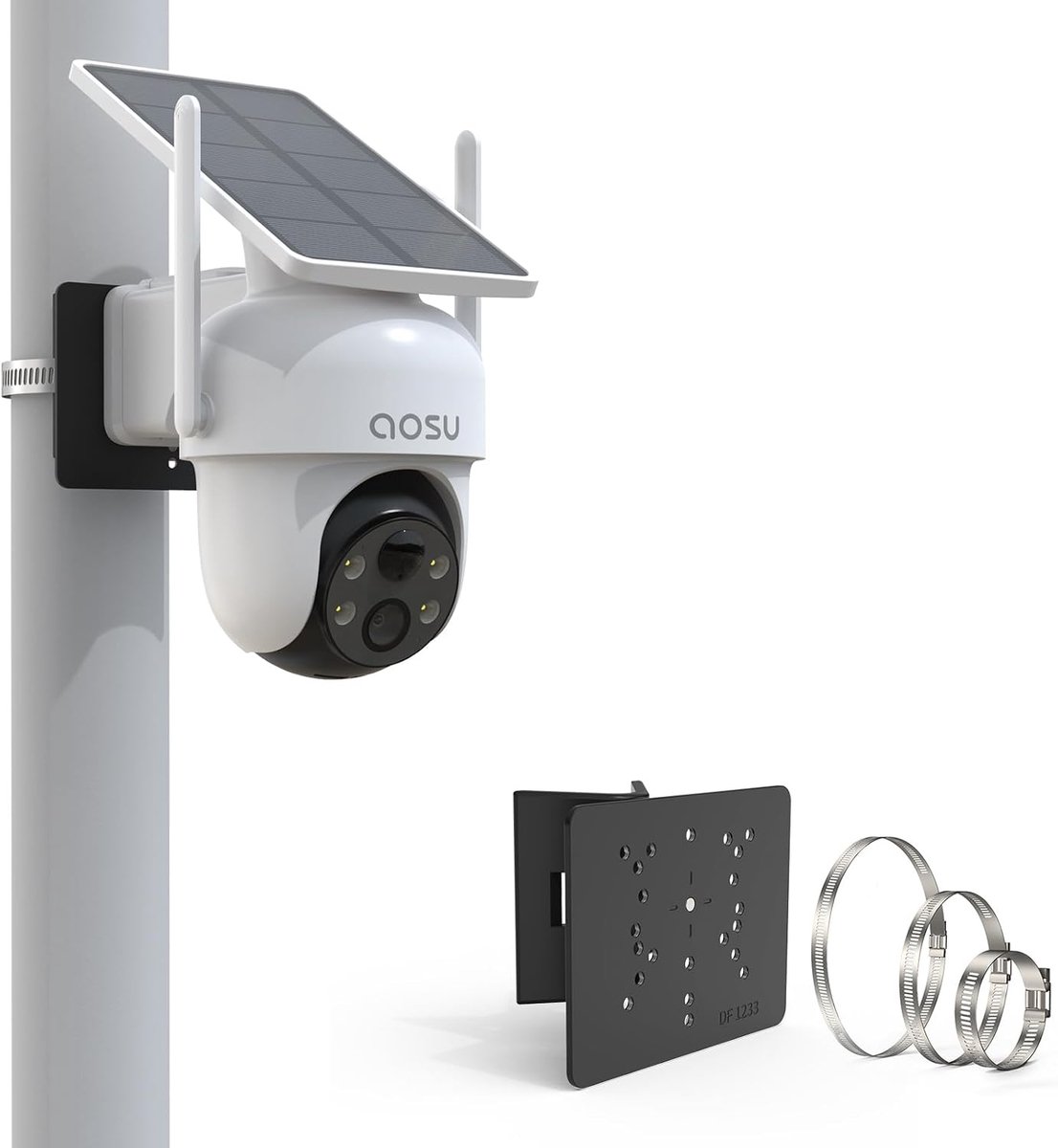 SnelShoppen - Outdoor Bevestigingshouder voor Beveiligingscamera - Compatibel met AOSU, ANSQUE, Cinnado, Eufy, SEHMUA, Tapo - Zwart - Professioneel On