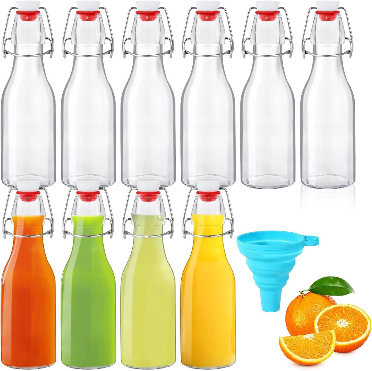 Flessen van 250 ml met Luchtdichte Dop, Transparante Luchtdichte
