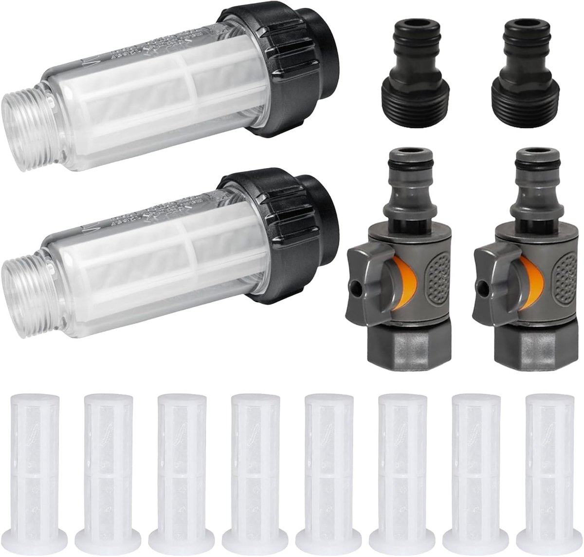 Waterfilter voor camper, 2 stuks, watervoorfilter, 3/4 inch met 8