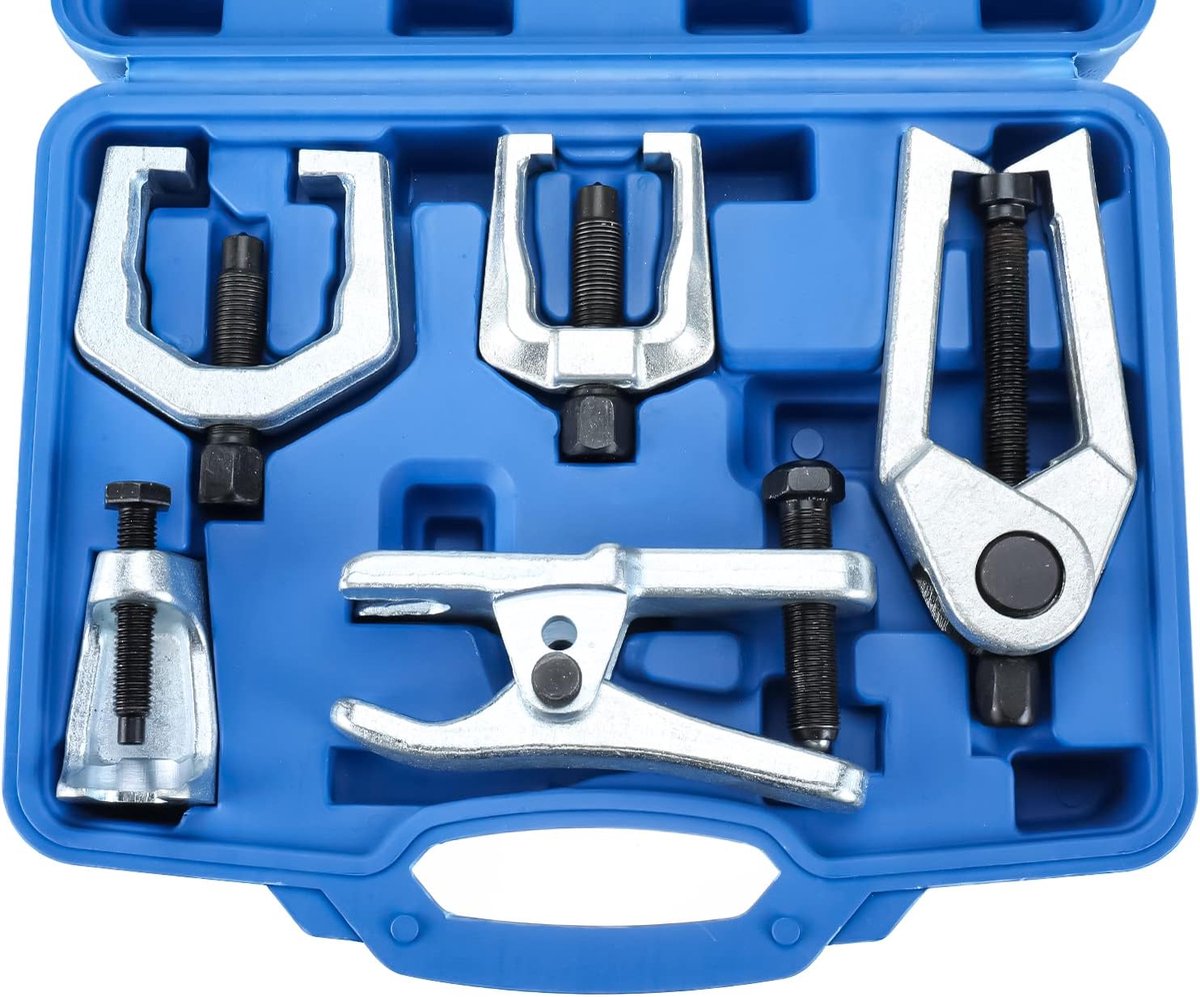 5 In 1 Kogelgewricht Separator, Pitman Arm Trekker, Trekstang Uiteinde Verwijderingsgereedschap Set, Voorkant Service Gereedschapsset voor Auto's, Pickups, Vrachtwagens