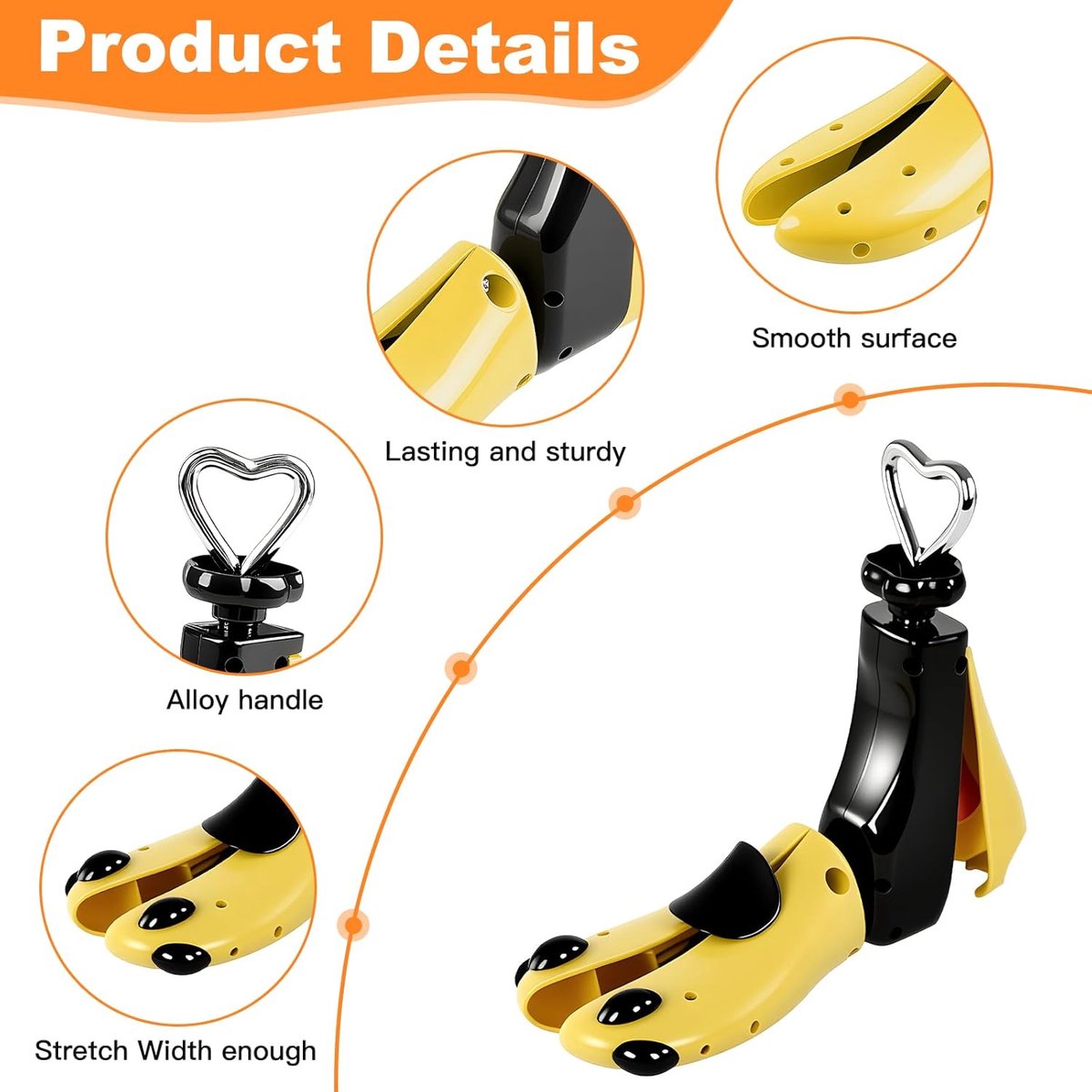 2 stuks schoenspanner voor dames en heren – instelbaar in lengte en breedte – schoenspreider voor strakke schoenen, laarzen, wandelschoenen, boots, sneakers – effectieve schoenbreder voor