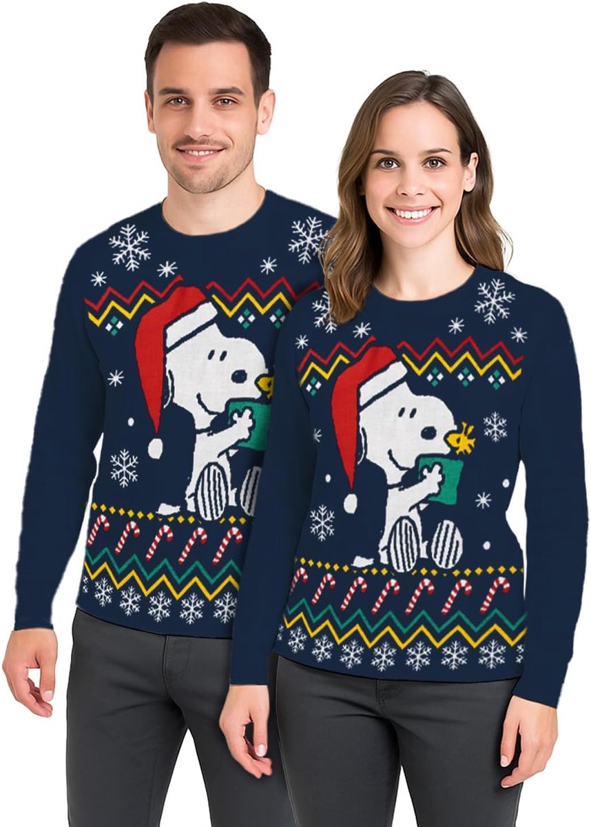 Peanuts Snoopy Wintertrui voor heren en dames, gebreide wintertrui