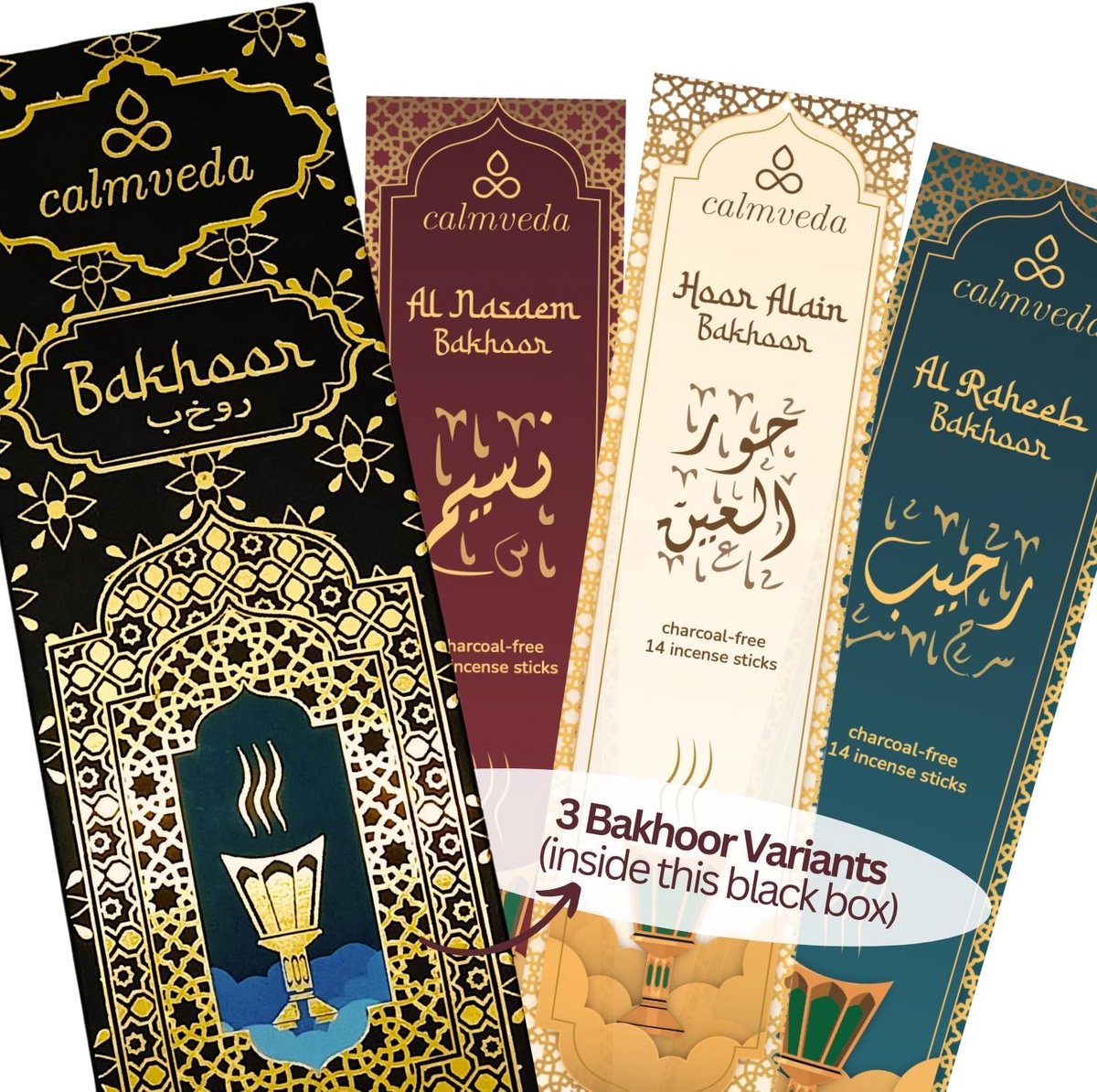 Bakhoor wierooksticks - 3 varianten - Arabische geuren - Perfect voor islamitische cadeaus - ShopVlot