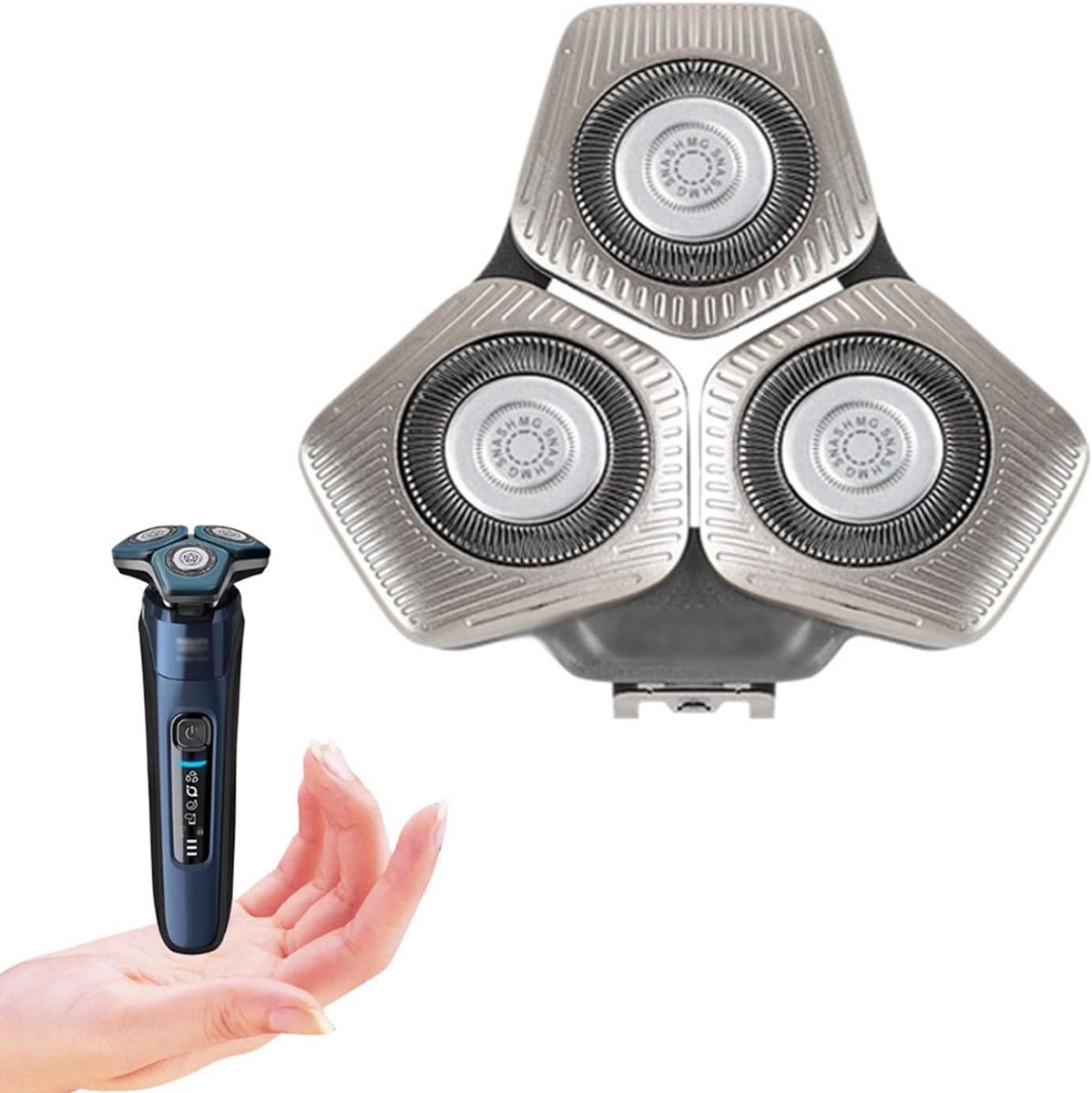 scheerkop compatibel met SH71, scheerapparaat reservekop voor S5530/S5587/S5999/S7731, 3D-scheerfolie met honingraatstructuur, reserveonderdelen voor elektrisch scheerapparaat
