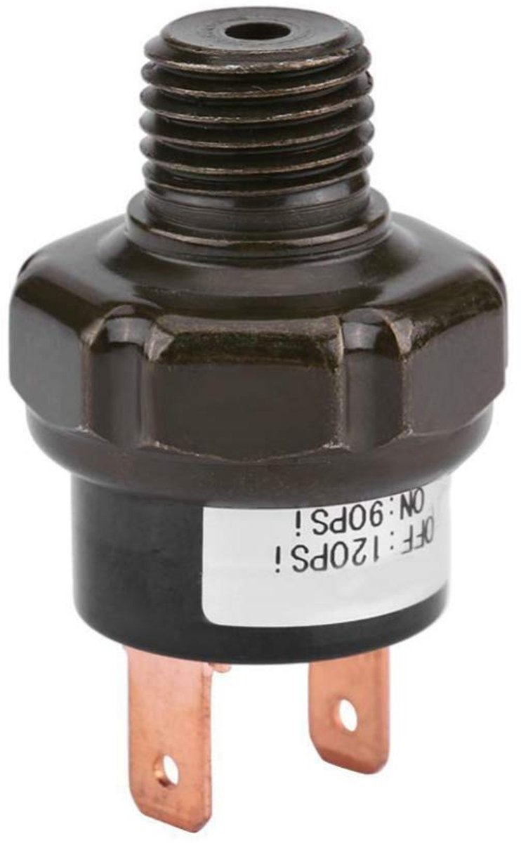 12 V zware belasting 90-120 PSI luchtcompressor regelschakelaar automatische luchtdruk drukschakelaar ventiel compressor hoornpomp auto trein regelaar 1/4 NPT