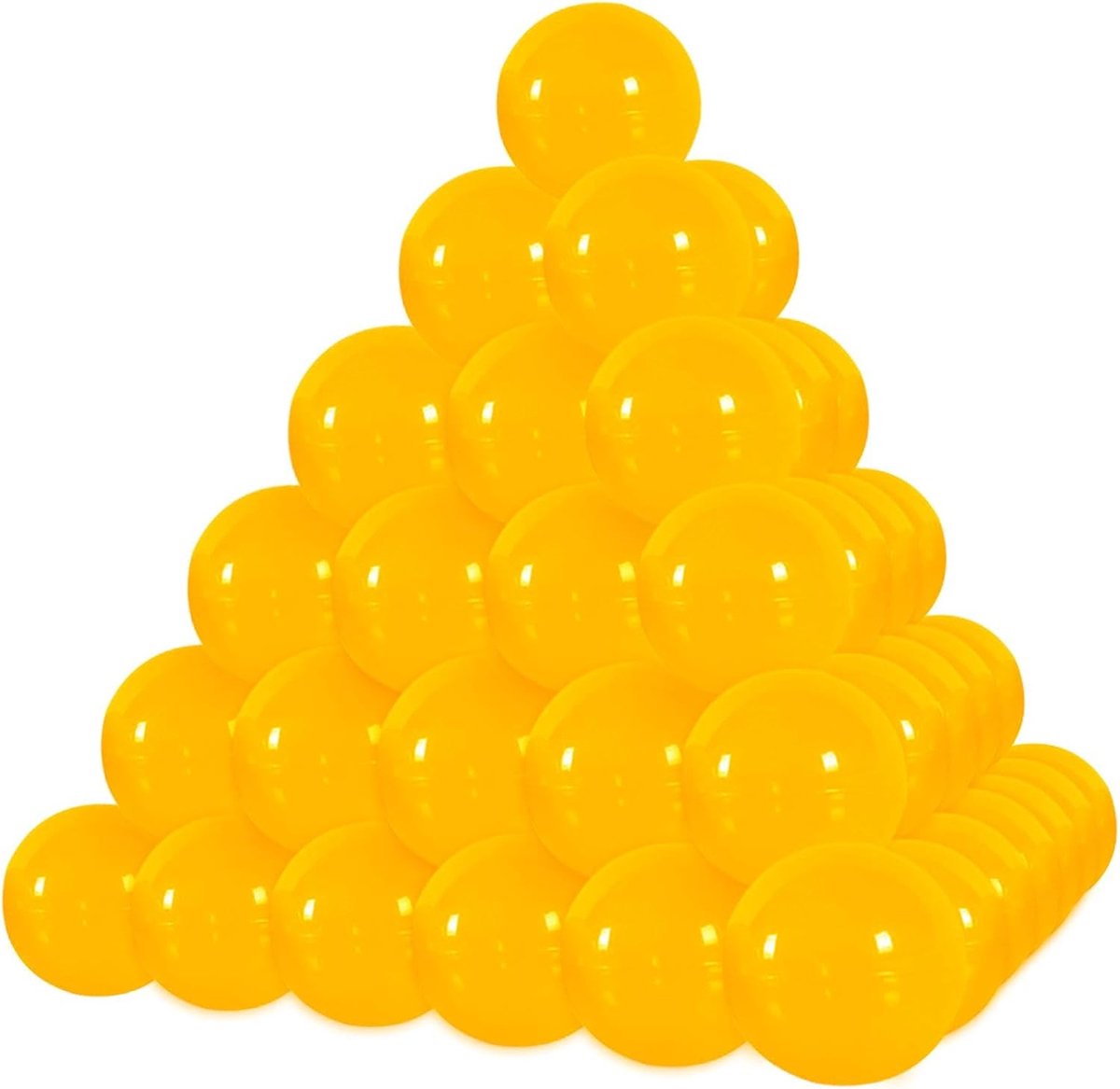 50 stuks loterijkogels Ballen om te openen, 3 cm kunststofballen om te vullen, tombola-ballen voor feestcadeaus wedstrijden Feestelijk Bingo (Geel)