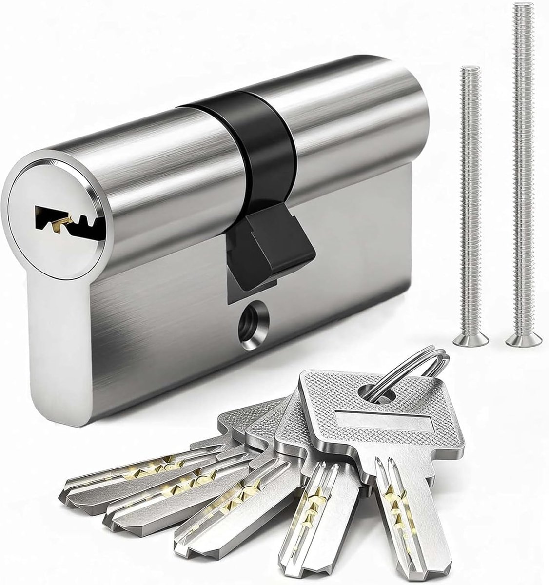 Slotcilinder 35/35, profielcilinder, eurocilinderslot, cilinderslot 70 mm met 5 koperen sleutels
