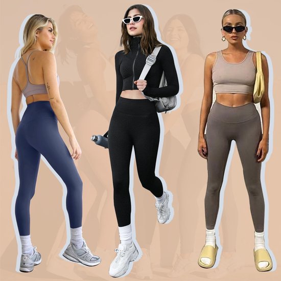 Wijd uitlopende leggings/yogabroek voor dames, ondoorzichtig, met cross-waistband, ideaal als sportbroek, bootcut joggingbroek, jazzpants of fitnessbroek — afbeelding 2
