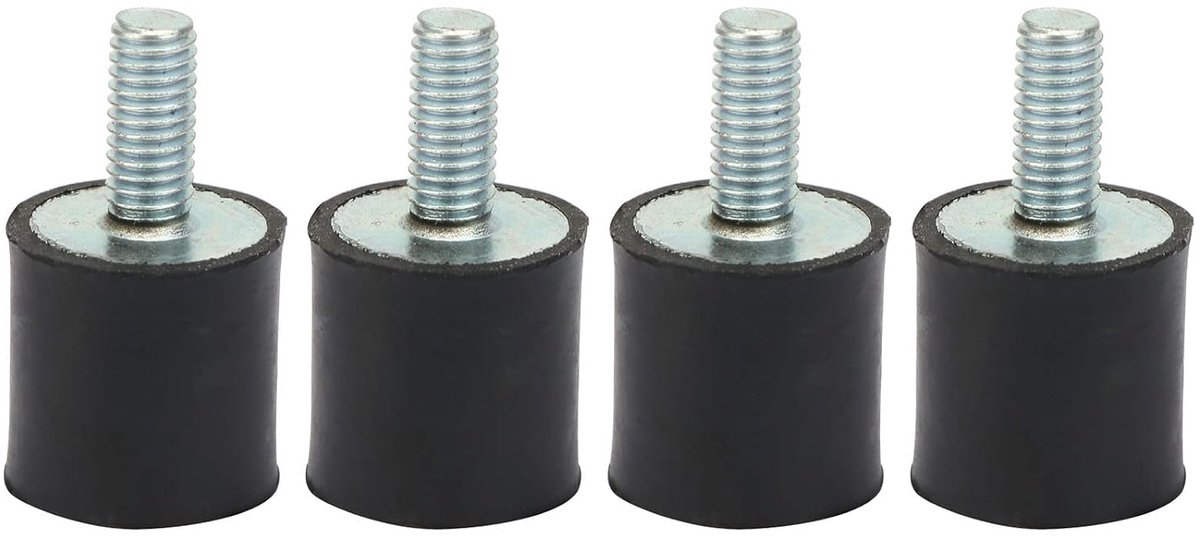 4 stuks trillingsdempende rubberen isolatorbeugels met bouten, schokdempers M3 / M5 / M6 trillingsdempende rubberen beugels voor automatische bootspoelen (VD15 * 15 M5 * 12)