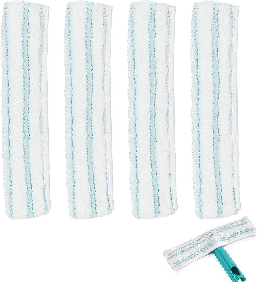 Vervanging voor Leifheit Window Washer M, accessoires, raamreiniger voor Leifheit microvezel, reserveafdekking voor Leifheit raamstofzuiger, 4 stuks