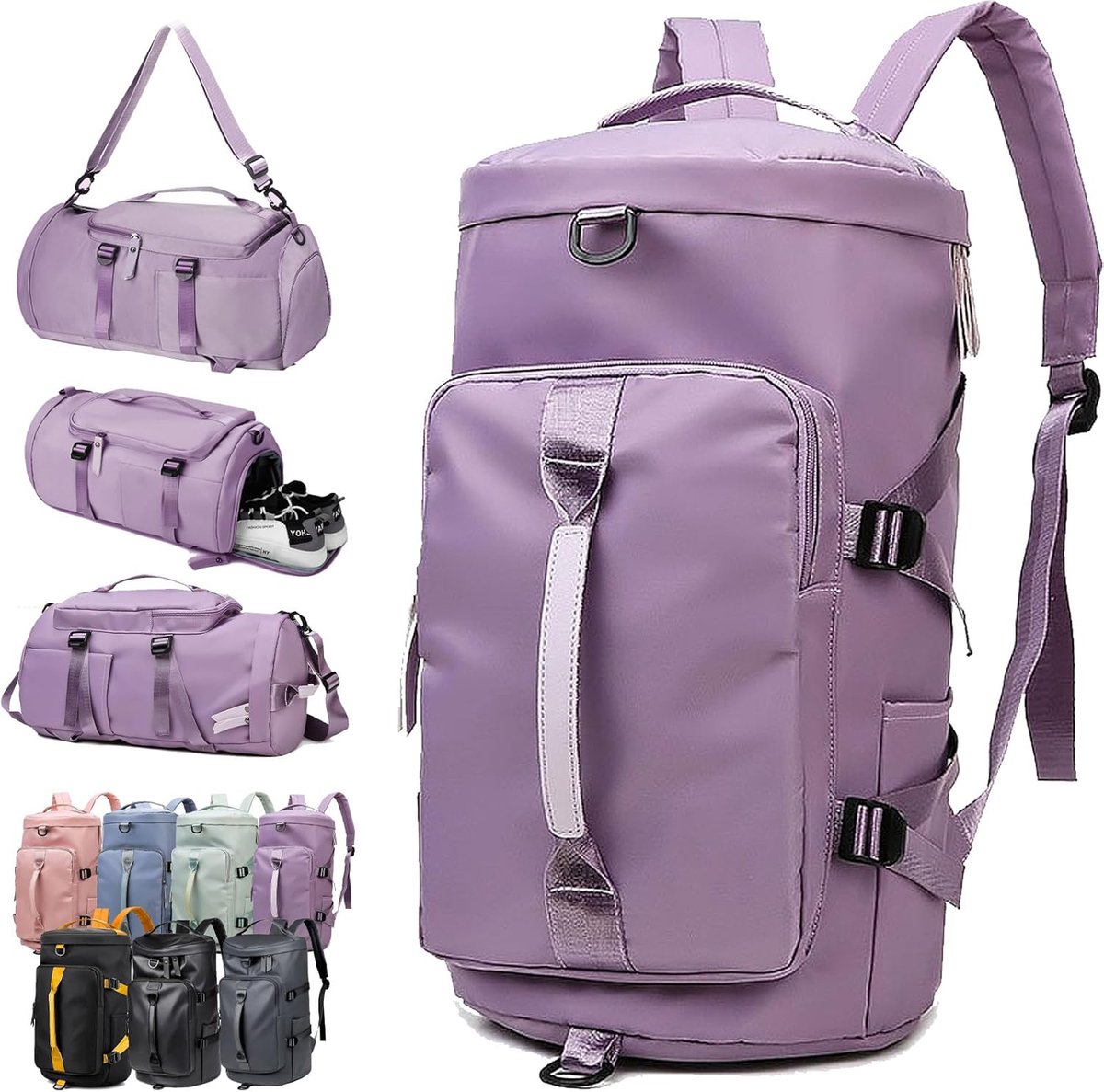 Sporttas 35 liter - Lichtlila - Waterdicht - Ideaal voor fitness - ShopVlot