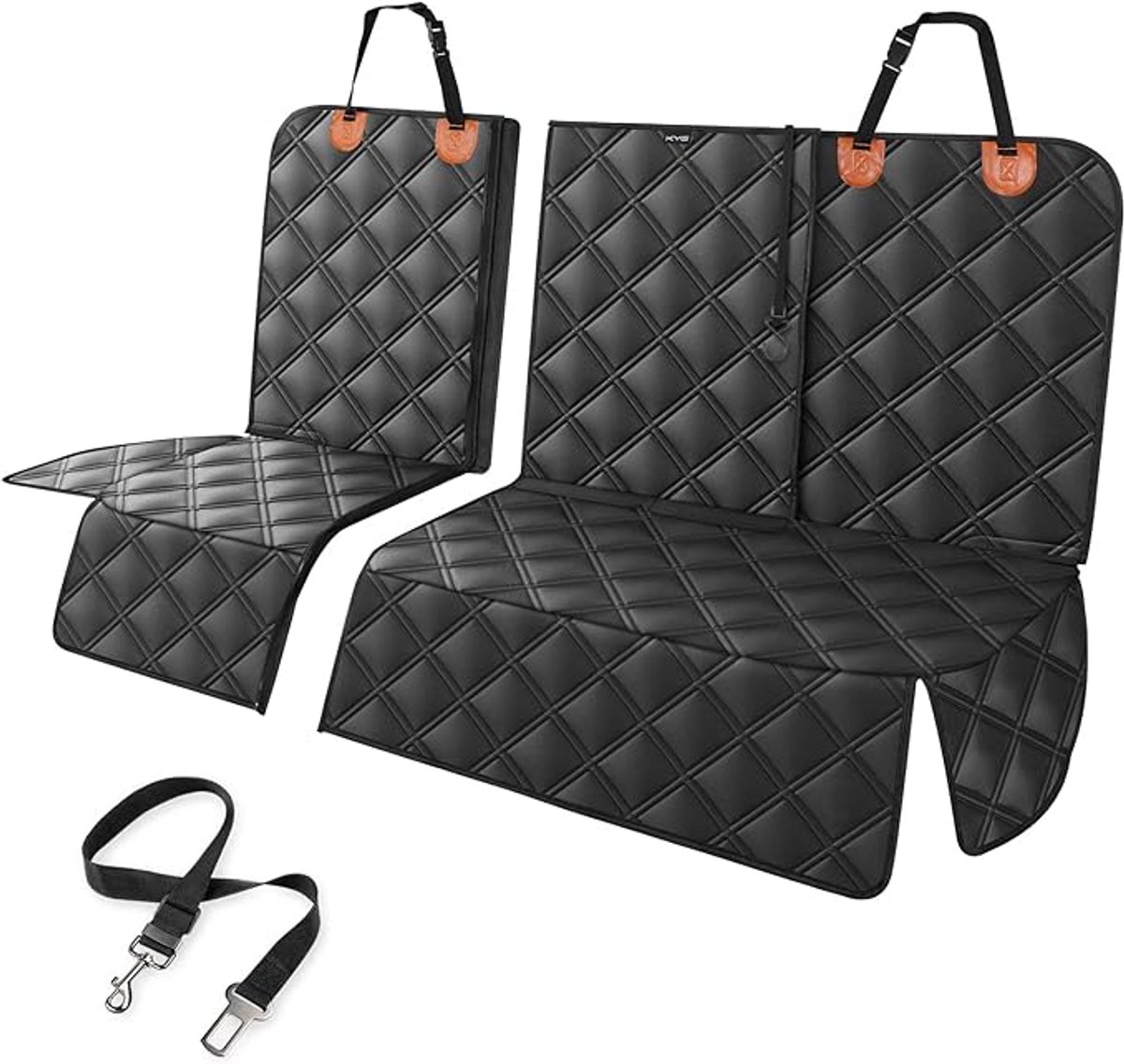 Autodeken voor honden, antislip, waterdicht, autodeken voor honden en kinderen, duurzaam, krasbestendig, hondendeken, achterbank met 1 hondenriem, voor de meeste auto's, SUV's, 135 x 56 x 45 cm