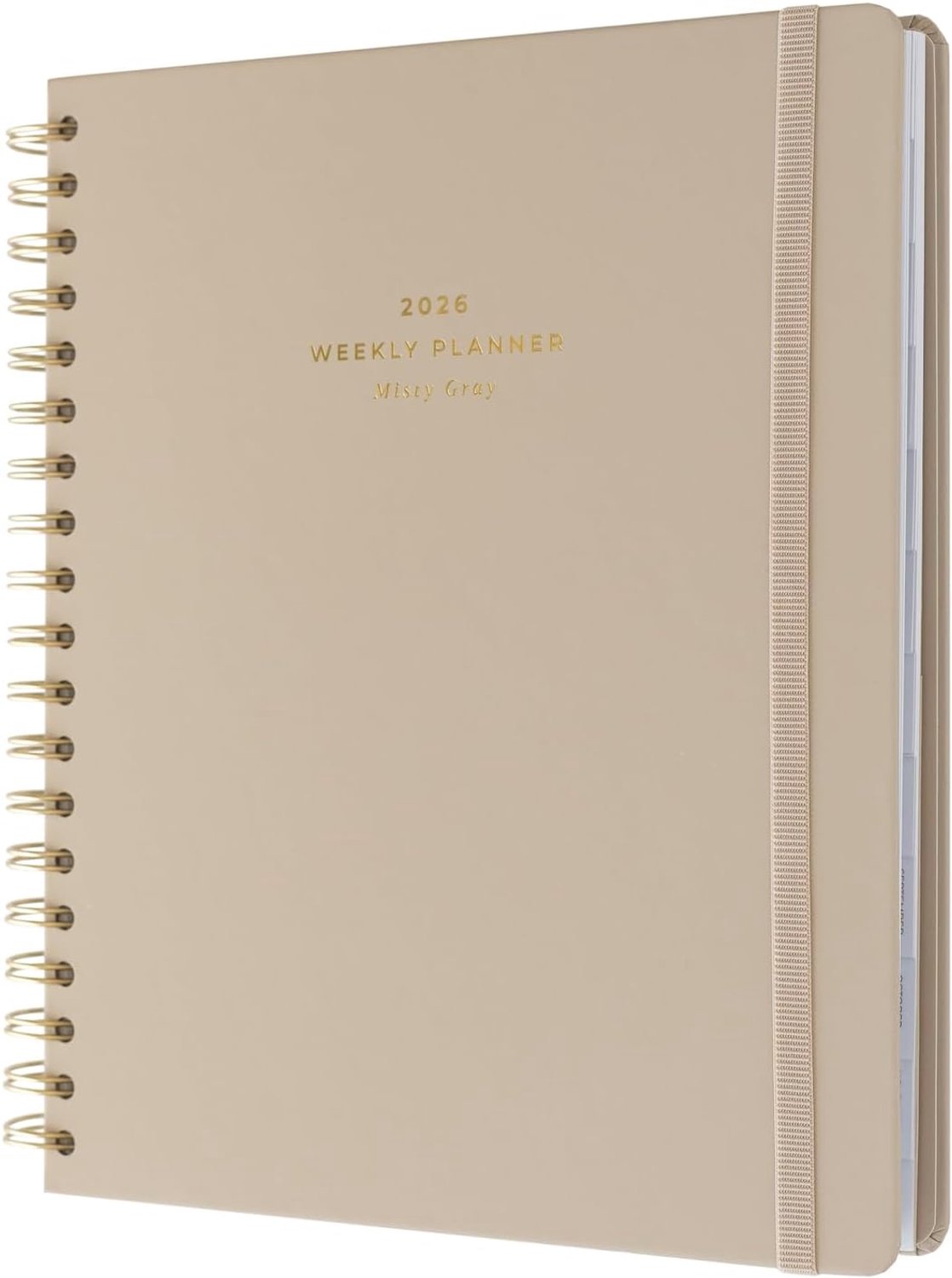 SnelShoppen - Academisch Dagboek 2026 Weekoverzicht - Misty Grijs | Academische Planner 2026 Met Stickers & Tabs, Studenten Essentials Voor Universite