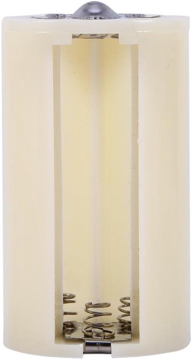 Batterij Converter - Adapter Houder - Apparaten Voeden - 3x AA naar D-formaat - 4 stuks - Wit