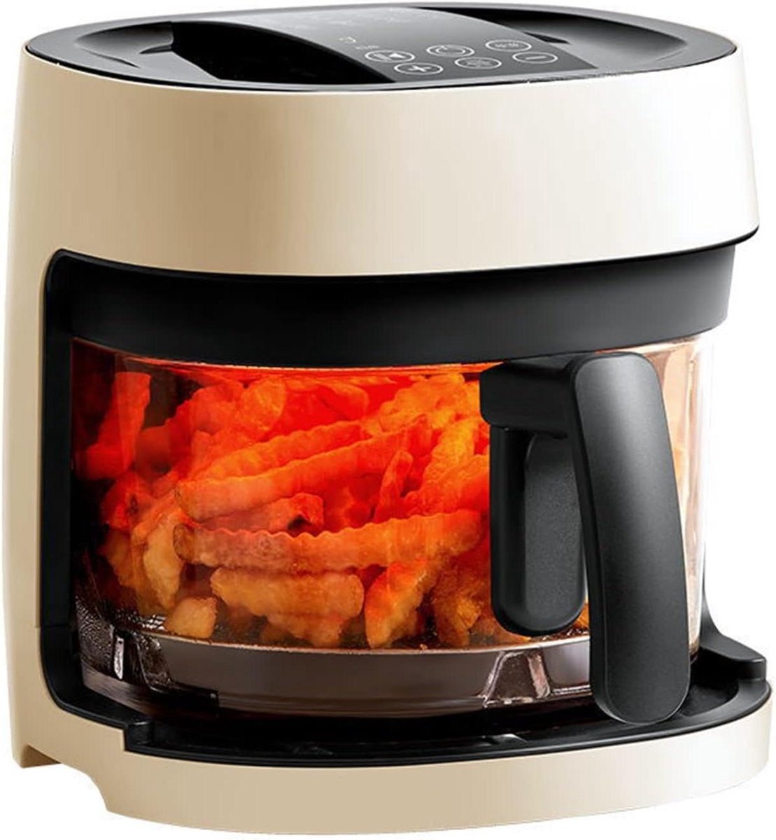 Luchtfriteuse - Heteluchtfriteuse Frituurpan - Gezond Koken - Panoramisch Zicht - 45 Liter - Zwart