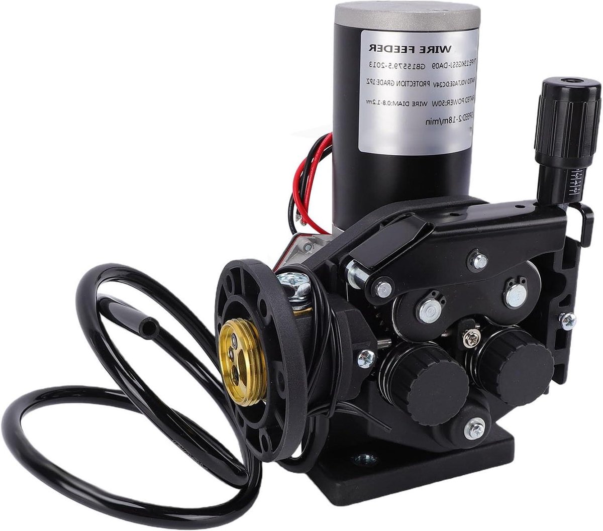 Draadaanvoermotor Lasapparaat - Soldeerdraad Machine - MIG MAG Lassen - 4 Rollen Stabiele Invoer - 2-18 m/min - Grijs