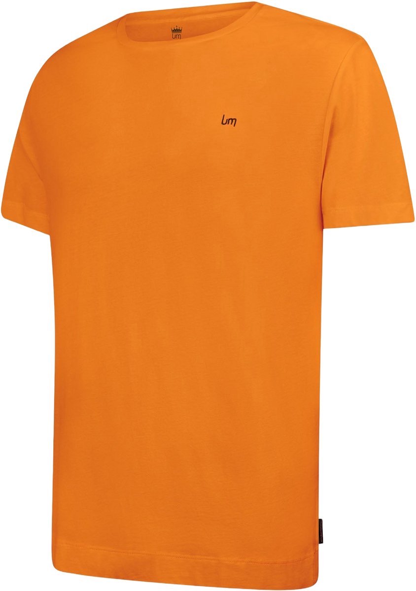 Undiemeister T Shirt Heren - Casual Fit - Ronde Hals - Mellowood Tencel - Dutch Orange (oranje) - Maat S