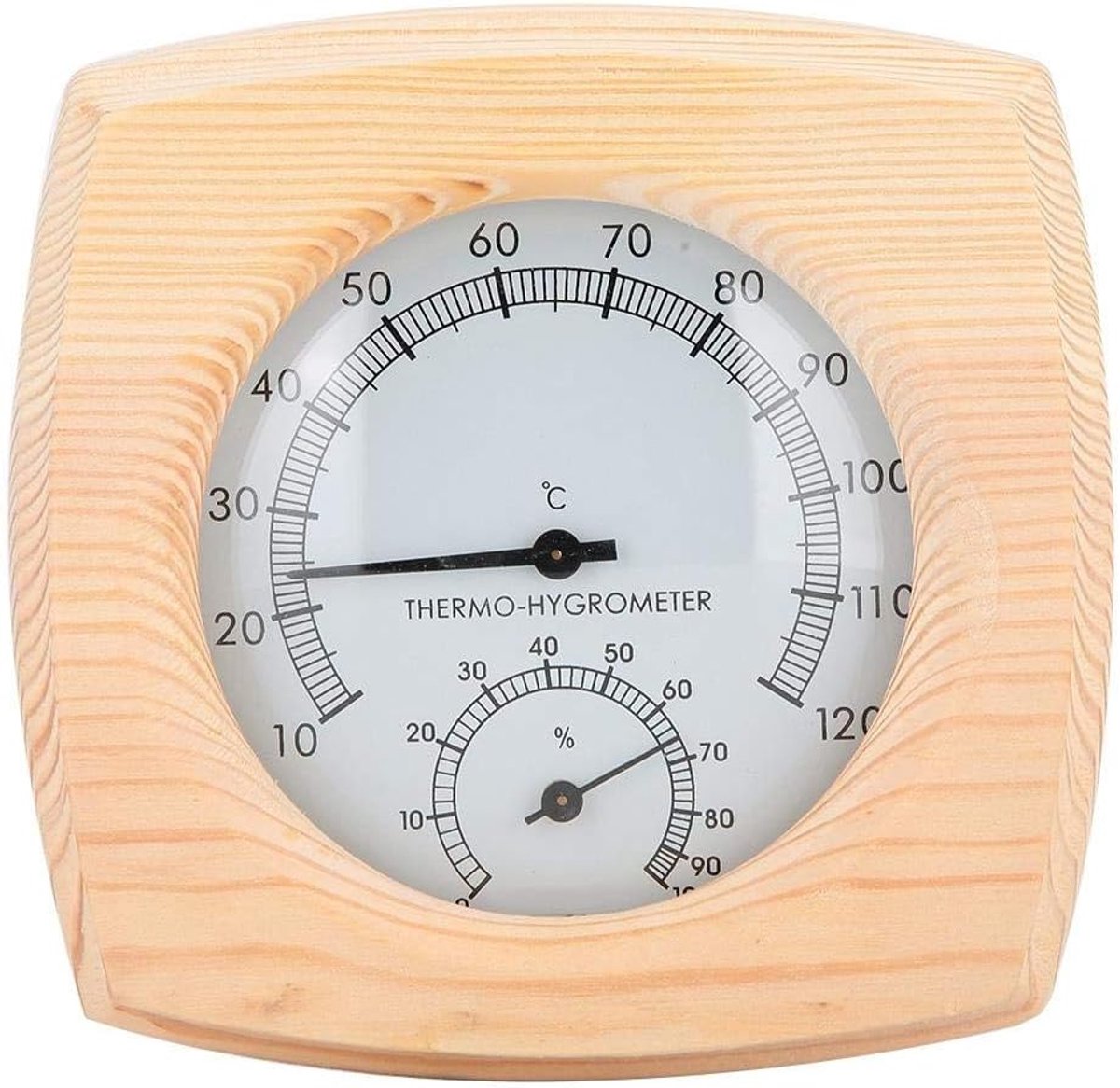 SnelShoppen - Digitale Thermometer voor Sauna - Hittebestendig, Duurzaam en Explosiebestendig Ontwerp - Houten Sauna Thermometer voor Badkamer en Swea