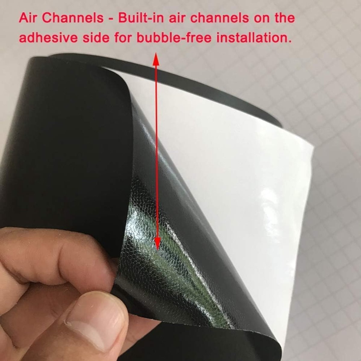 SnelShoppen - Zelfklevende Matte Zwarte Vinyl Luchtventilatie Bubble voor Auto Gebruik (30cm x 152cm) - Hoogwaardige Autovinyl voor Eenvoudige Install