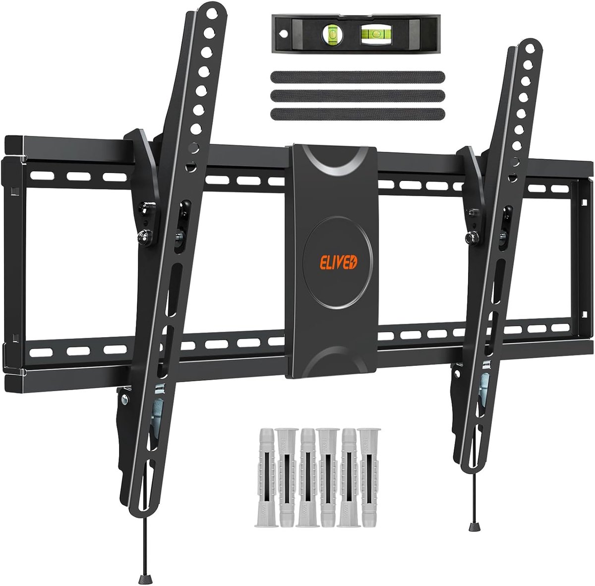 SnelShoppen - Tilt TV Wandbeugel voor 37-75 Inch Platte en Gebogen LCD LED OLED TV's tot 45kg met Max VESA 600x400mm, Stevige en Verstelbare TV Houder