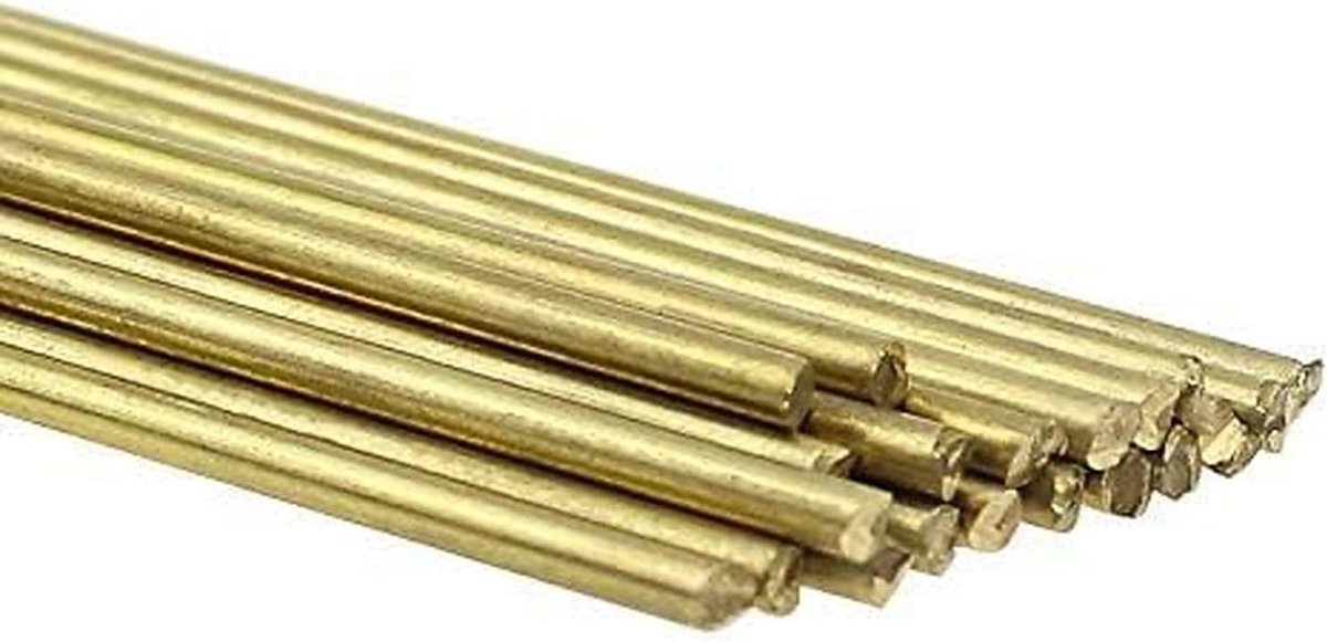 SnelShoppen - 20 Stuks Messing Loodrechte Solderingsstaven T2 2mm x 250mm | Messing Looddraden Voor Lage Temperatuur Industrial Lassen Met Sterke Verb