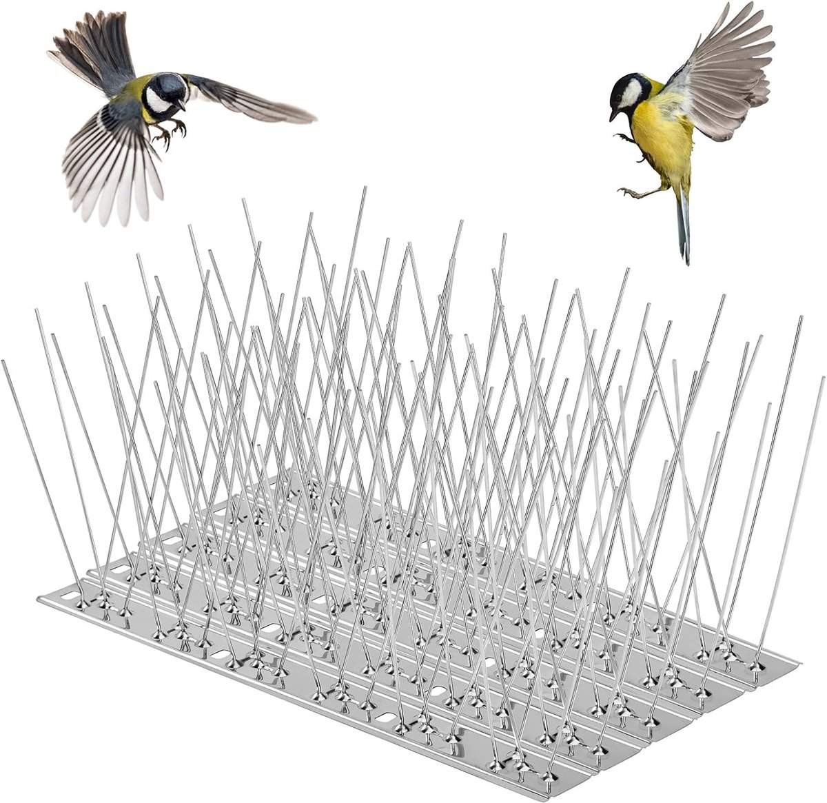 SnelShoppen - Pigeon Defense Spikes 3m RVS Vogelafschrikspikes Balkon Tuin Balkonbeschermer Effectieve Dierenbescherming Roestvrij Staal