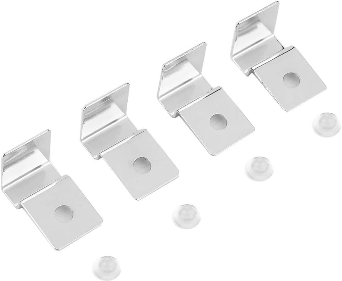 SnelShoppen - Aquarium Glas Cover Clip 4 Stuks RVS Aquariumlid Beugels Voor Fish Bowl Deksel Bevestiging voor Aquariums