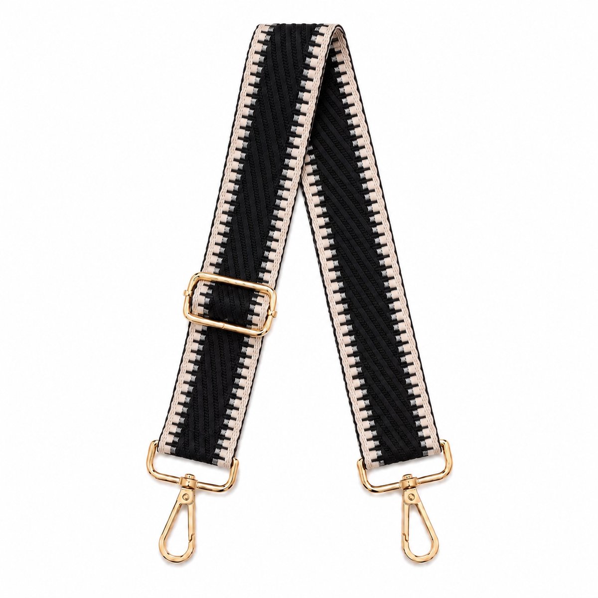 Consumerce® Verstelbare Tassenriem - Riviera Black - Schouderband voor Tas - Schouder Band Bag Strap - Schouderriem - Tashengsel Crossbody